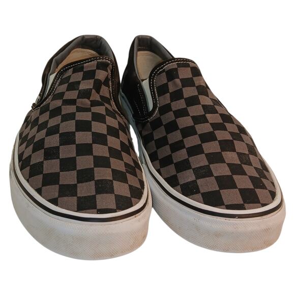 Vans Off The Wall SK8 Mens Black & Gray Checkered Slip-On Sneakers- Size: 11 1/2 - Picture 3 of 7